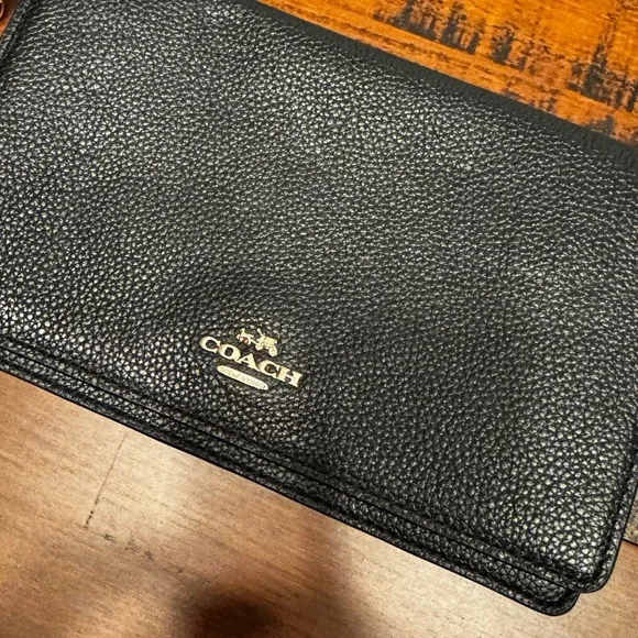 Coach Black Leather Crossbody - Picture 8 of 9